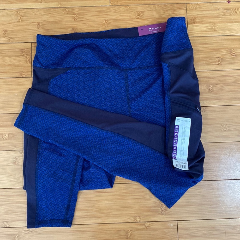 NWT - Z by Zobha outsider active legging blue - size 2XX, XX